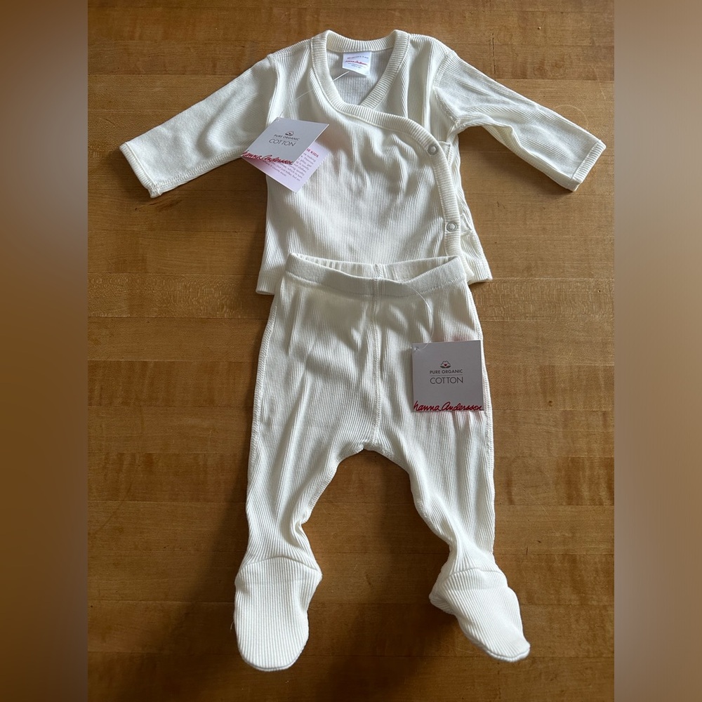 NWT Hanna Andersson Kimono Shirt and Footie Pant Set